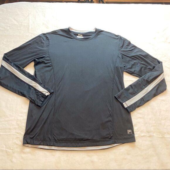Fila Long Sleeve Crew Neck Long Sleeve Shirt Size Medium - Picture 1 of 10